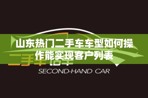 山东热门二手车车型如何操作能实现客户列表