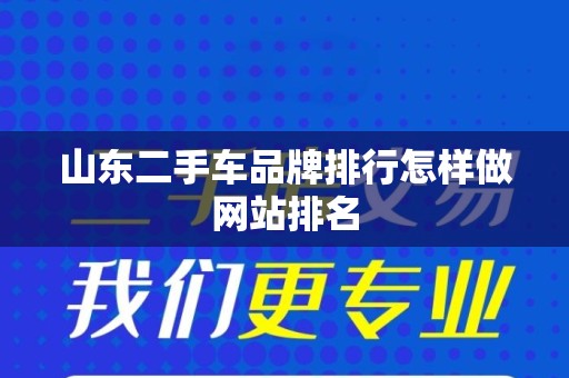 山东二手车品牌排行怎样做网站排名