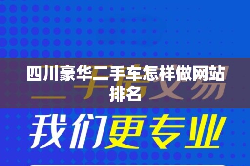 四川豪华二手车怎样做网站排名