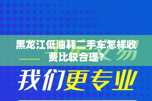 黑龙江低油耗二手车怎样收费比较合理？