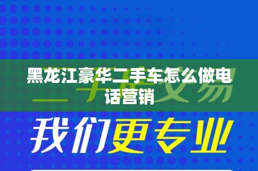 黑龙江豪华二手车怎么做电话营销