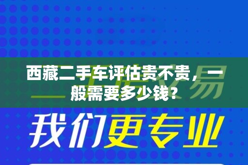 西藏二手车评估贵不贵，一般需要多少钱？