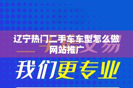 辽宁热门二手车车型怎么做网站推广