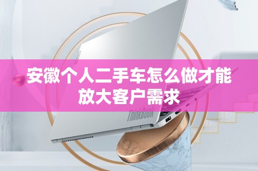安徽个人二手车怎么做才能放大客户需求