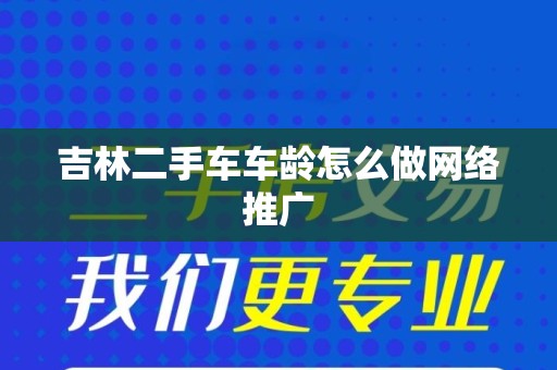 吉林二手车车龄怎么做网络推广
