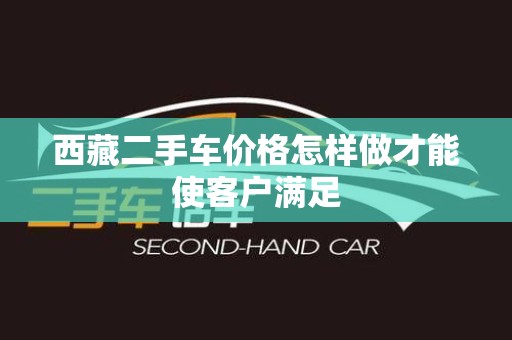 西藏二手车价格怎样做才能使客户满足