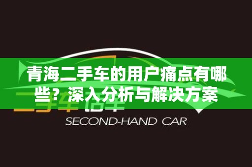 青海二手车的用户痛点有哪些？深入分析与解决方案