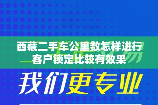 西藏二手车公里数怎样进行客户锁定比较有效果