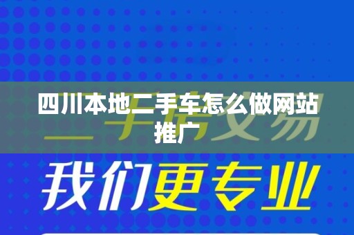 四川本地二手车怎么做网站推广