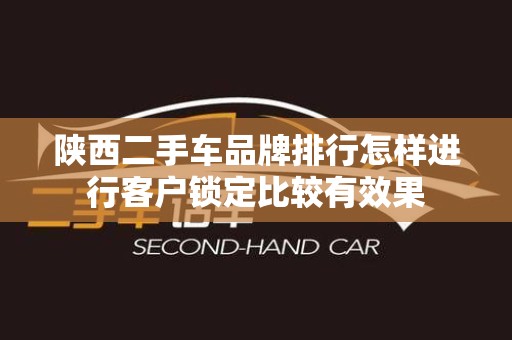 陕西二手车品牌排行怎样进行客户锁定比较有效果