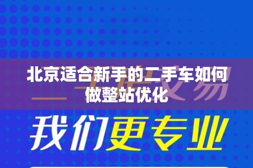 北京适合新手的二手车如何做整站优化