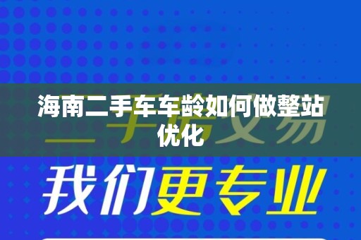 海南二手车车龄如何做整站优化