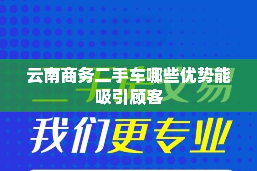 云南商务二手车哪些优势能吸引顾客