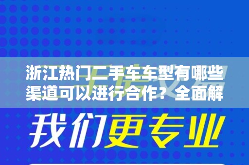 浙江热门二手车车型有哪些渠道可以进行合作？全面解析与建议