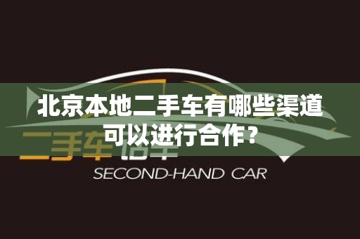 北京本地二手车有哪些渠道可以进行合作？