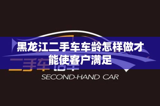 黑龙江二手车车龄怎样做才能使客户满足
