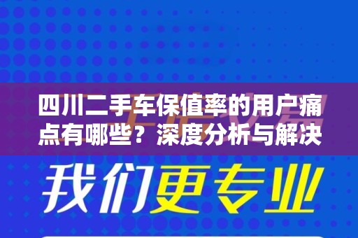 四川二手车保值率的用户痛点有哪些？深度分析与解决方案