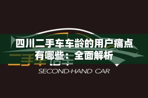 四川二手车车龄的用户痛点有哪些：全面解析
